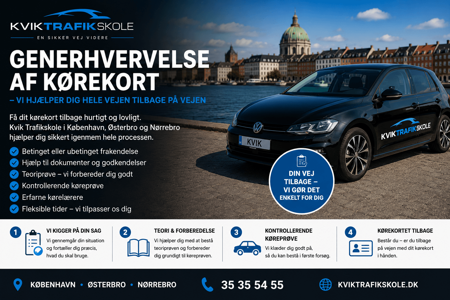 Generhvervelse af kørekort i København