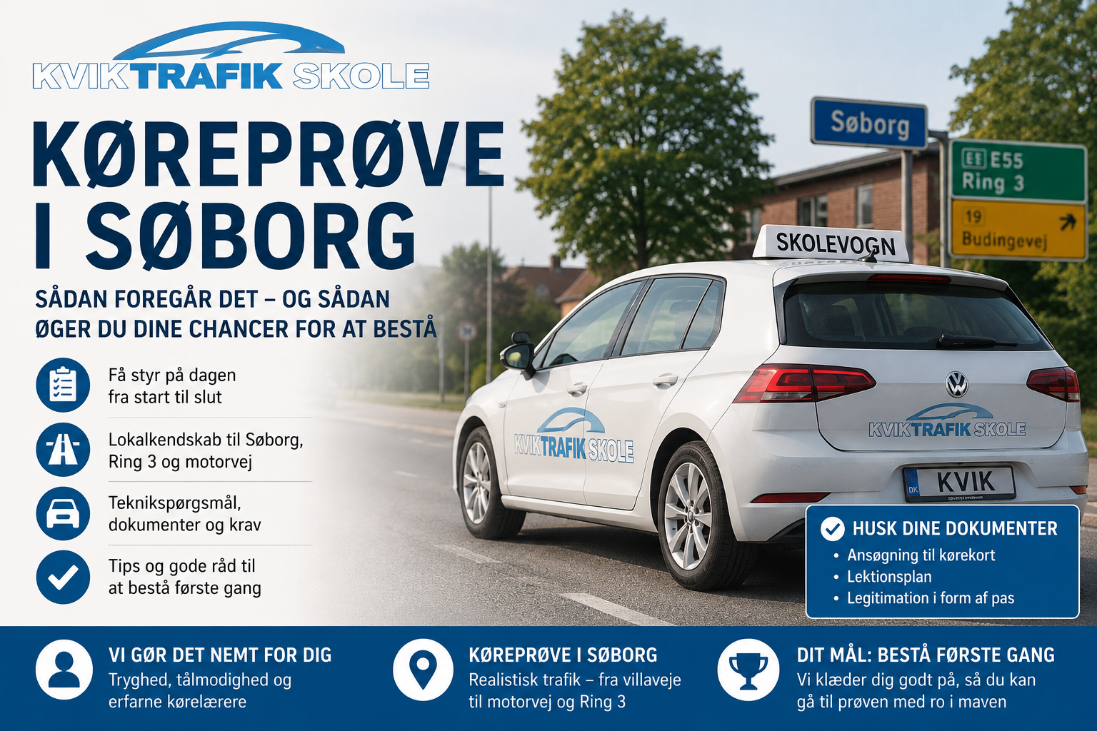 Køreprøve i Søborg – tips til at bestå første gang