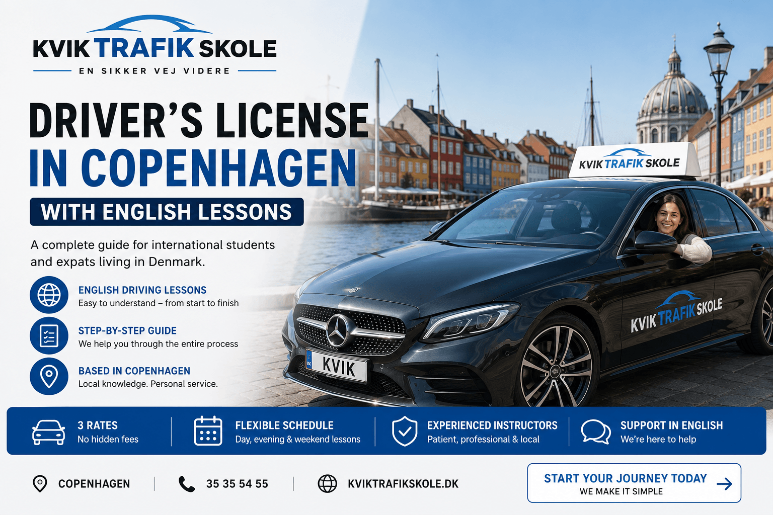 Driver’s License in Copenhagen with English Lessons | Kviktrafikskole
