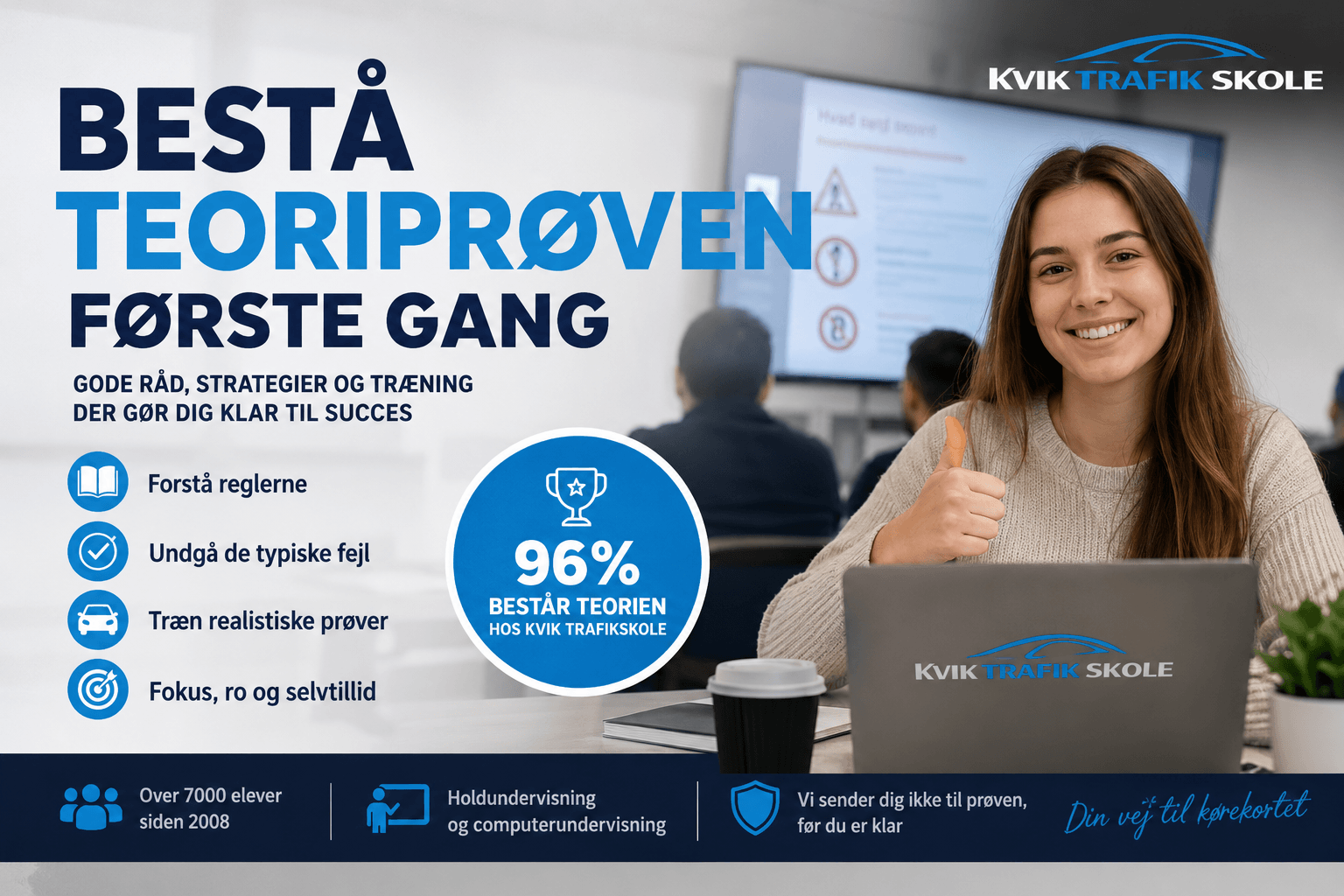 Hvordan består man teoriprøven første gang? | Kvik Trafikskole